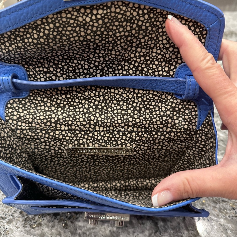Loeffler Randall Blue Leather Crossbody Bag - Picture 5 of 9